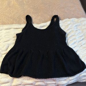 Womens black knit tank